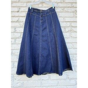 vintage Nofuze long high-waisted denim skirt size 6